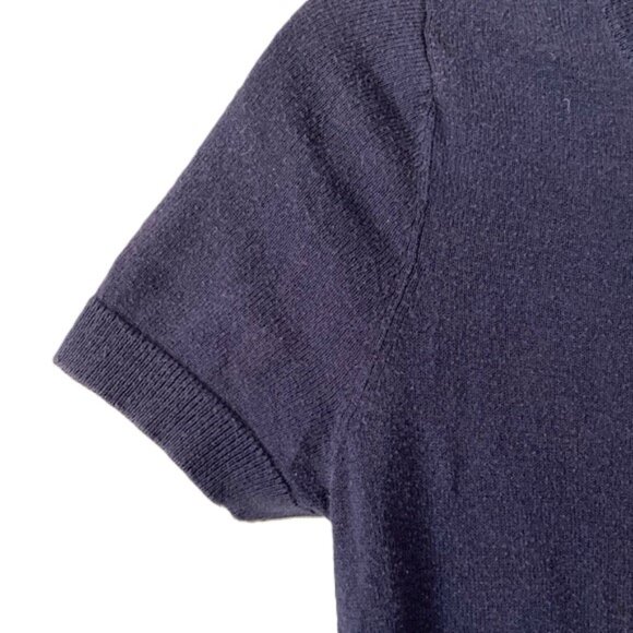 100% Cotton Button-Up Cardigan | XS | Navy Blue | Ann Taylor LOFT - Picture 3 of 6